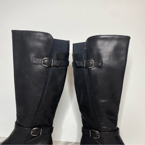 New! Naturalizer Sahara Black Faux Leather Tall Boot 8M - Picture 8 of 15